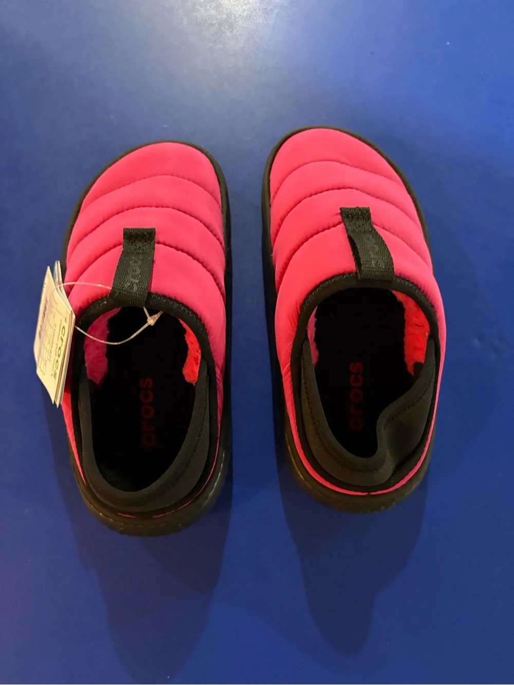 CROCS Kids Pink Quilted Slip-On Clogs